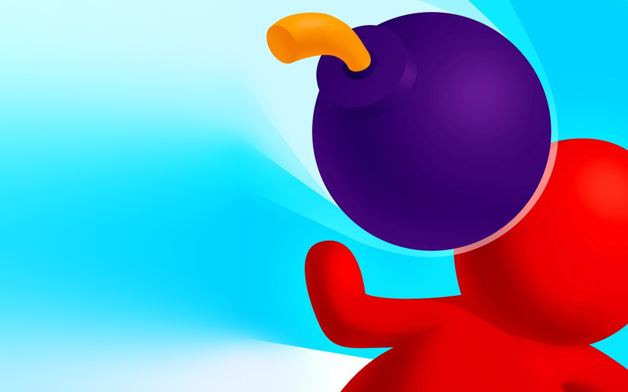 Crowd Blast: the game icon, a red hero holding a giant bomb